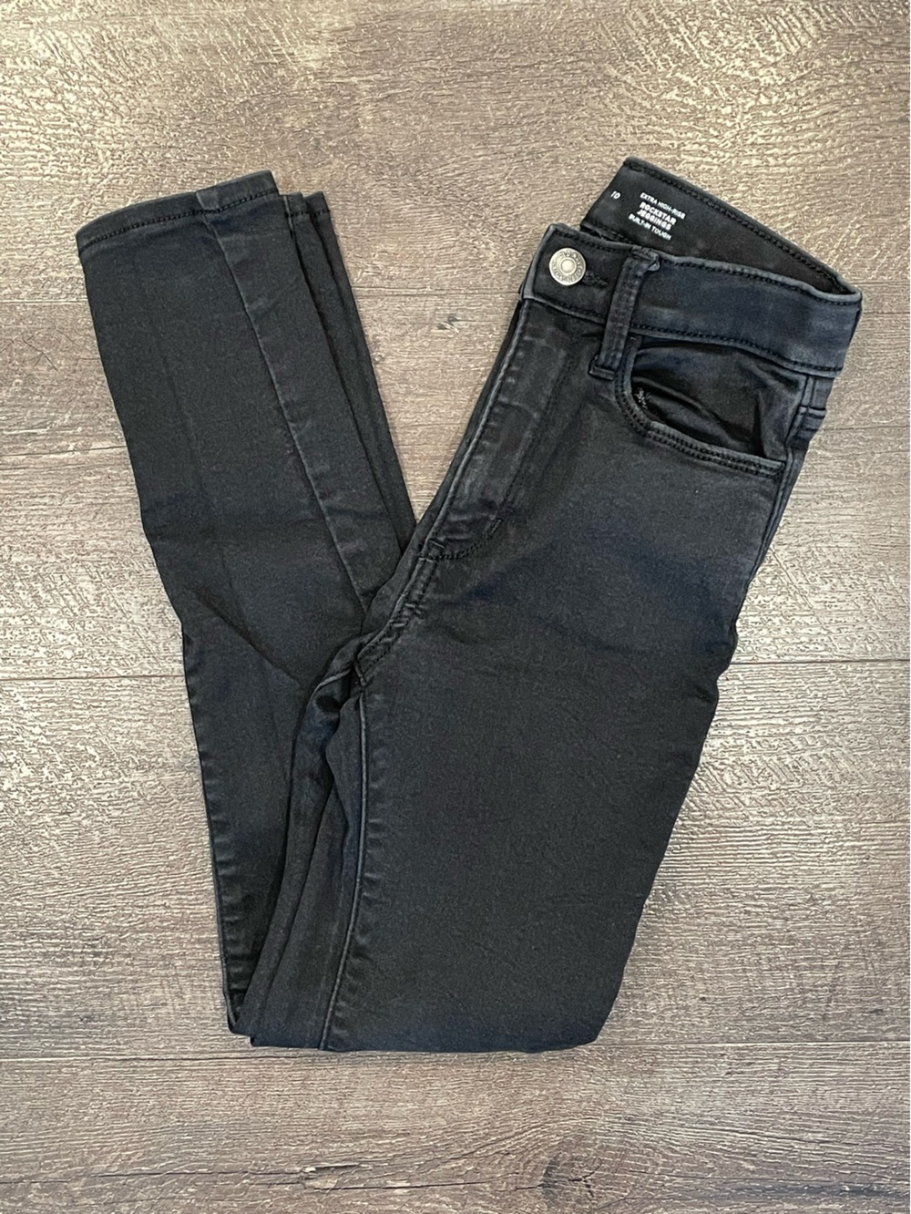 Old Navy Girl’s Black Extra High Rise Rockstar Jeggings Size 10